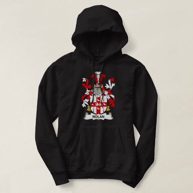 Nolan Coat of Arms  Family Crest  Hoodie (Design framsida)