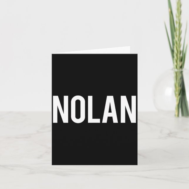 Nolan - Cool New Funny Name Fan Gift Tee  Kort (Framsida)