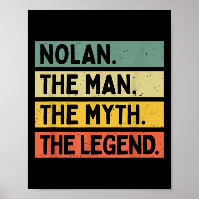 Nolan Mannen, myten, den berömda personaliz Poster (Framsidan)