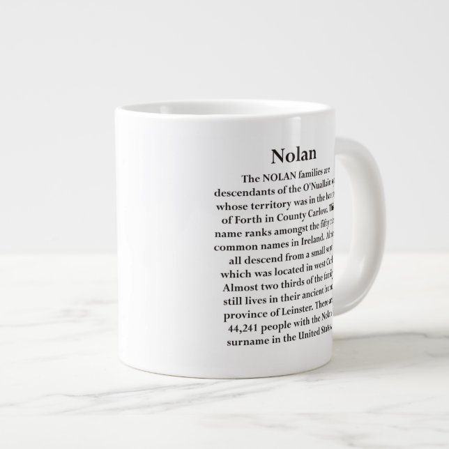 Nolan (O'Nuallain) Jumbo Mugg (Framsida höger)