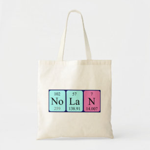 Nolan Periodisk bord namn tote bag Tygkasse