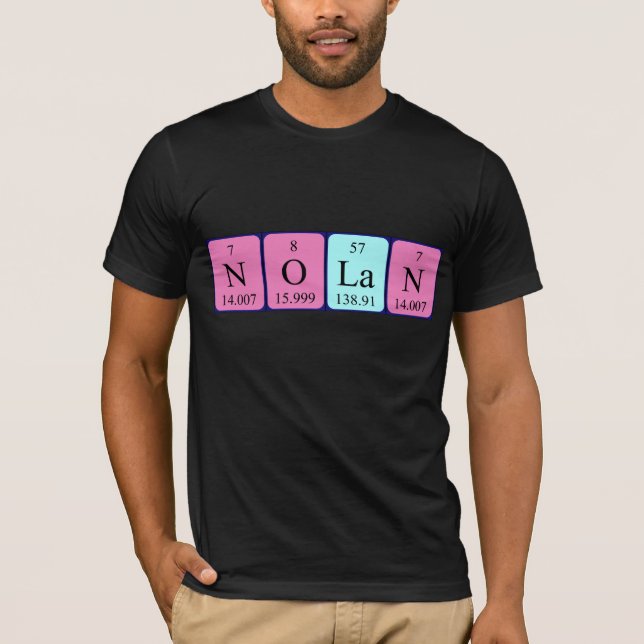 Nolan periodisk skjorta bord namn t-shirt (Framsida)