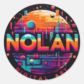 Nolan sticker runt klistermärke
