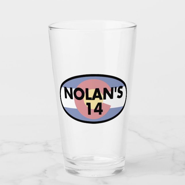 Nolans 14 Colorado Flagga Oval Glaskopp (Framsida)