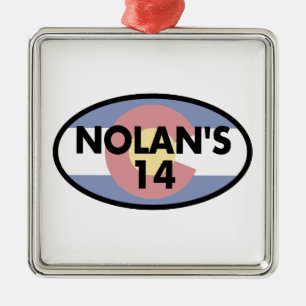 Nolans 14 Colorado Flagga Oval Julgransprydnad Metall
