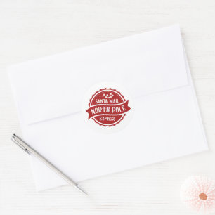 Nole Santa Mail Express Runt Klistermärke