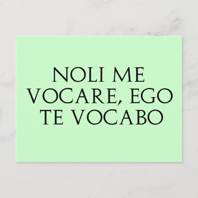 Noli Me Vocare Vykort (Framsida)