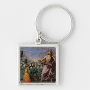Noli Mi Tangere av Franciabigio Fyrkantig Silverfärgad Nyckelring