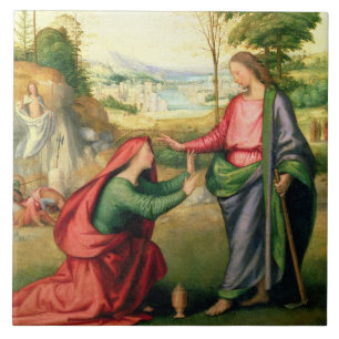 Noli mig Tangere, c.1508 (olja på kanfas) Kakelplatta