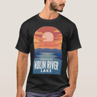 Nolin River Sjö KY Retro Sunset Sticker T Shirt