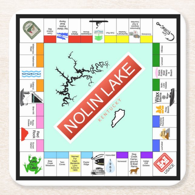 Nolin Sjö Underlägg Papper Kvadrat (Framsidan)