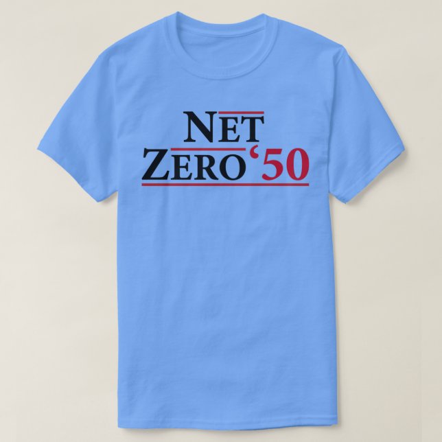 Noll 2050: Klimatförändringen - koldioxidutsläppen T Shirt (Design framsida)