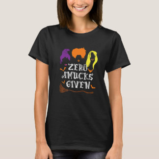 Noll Amucks Får Amok Med Fladdermus Halloween Häxa T Shirt