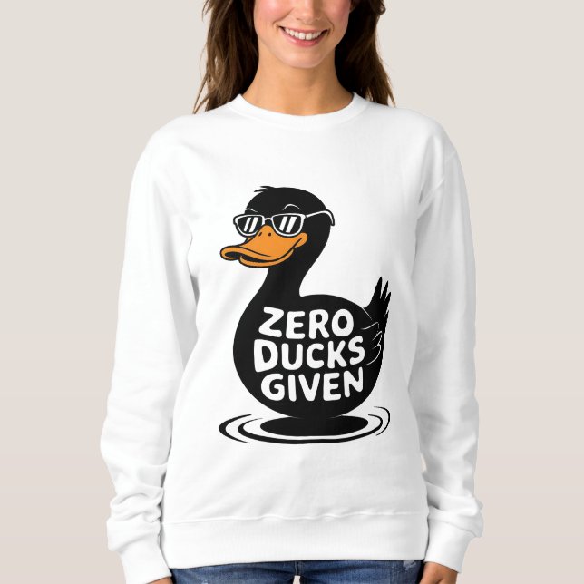 Noll Ankor Bryr Sig - Rollig Cool Ankdesign  T Shirt (Framsida)