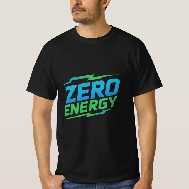 Noll Energi Falskt Drick Logotyp T-Shirt (Framsida)