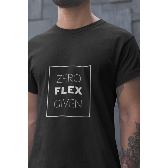Noll Flex med modern offertdesign T Shirt (Skapare uppladdad)
