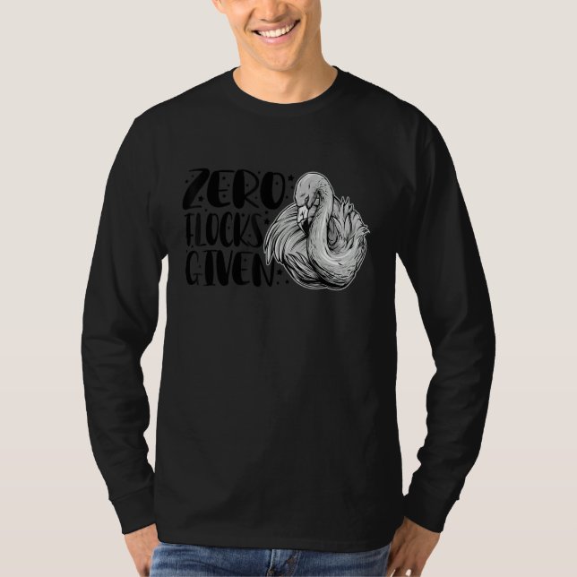 Noll flockar givna  Djur  Flamingo för män kvinnor T Shirt (Framsida)