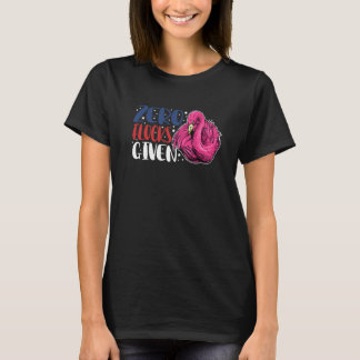 Noll flockar givna  Djur  Flamingo för män kvinnor T Shirt