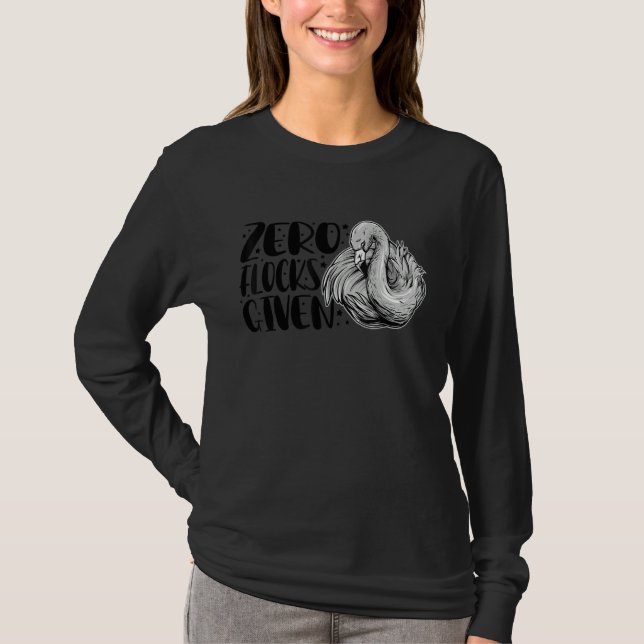 Noll flockar givna  Djur  Flamingo för män kvinnor T Shirt (Framsida)