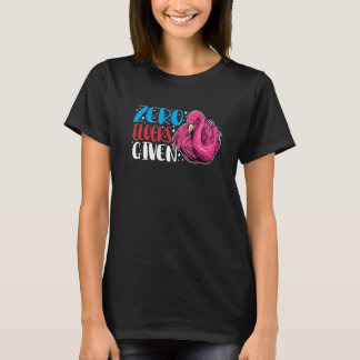 Noll flockar givna Djur Flamingo för män kvinnor T Shirt