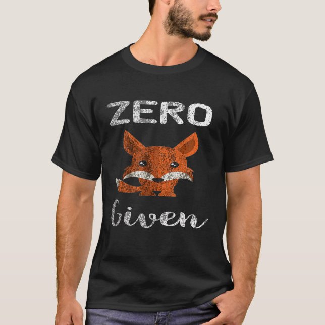 Noll Fox med sarkastisk avtryckning T Shirt (Framsida)