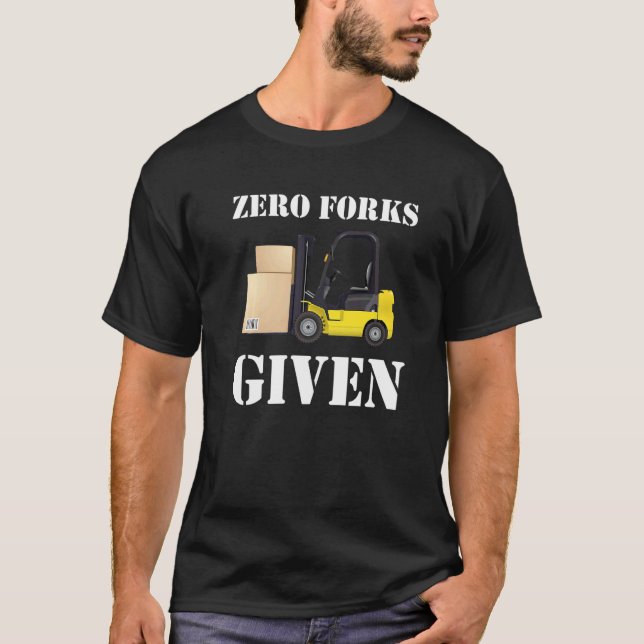 Noll gafflar Given gaffeltruck   T Shirt (Framsida)