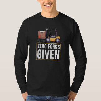 Noll gafflar givna gaffeltruck truck t shirt