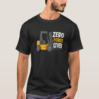 Noll gafflar givna lagertruckförare t shirt