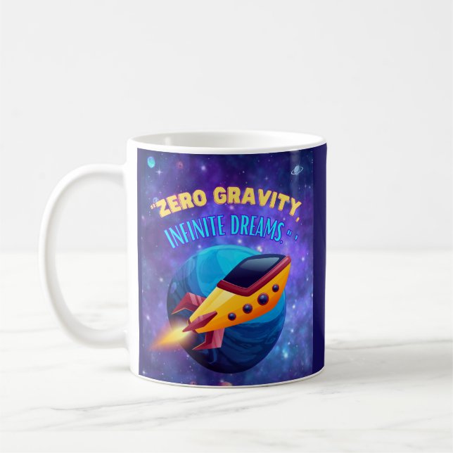 Noll gravitationsdrömmar kaffemugg (Vänster)
