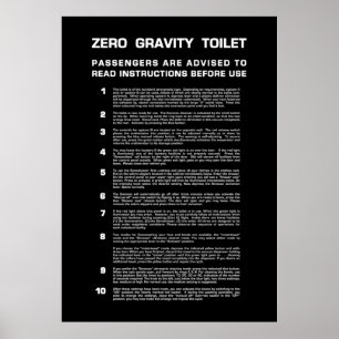 Noll Gravity Bathroom vit Fullt Poster