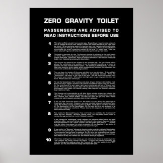 Noll Gravity Bathroom vit Fullt Poster