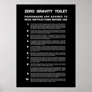 Noll Gravity Bathroom vit Fullt Poster