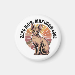 Noll Hår Maximal Kärlek Sphynx Konst Magnet