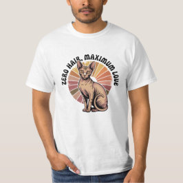 Noll Hår Maximal Kärlek Sphynx Konst T Shirt