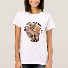 Noll Hår Maximal Kärlek Sphynx Konst T Shirt