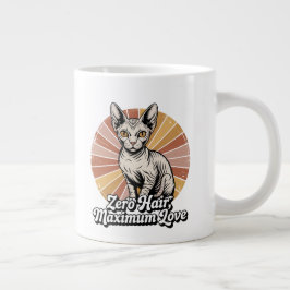 Noll Hår Maximal Kärlek Sphynx Retro Jumbo Mugg