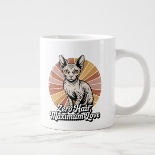 Noll Hår Maximal Kärlek Sphynx Retro Jumbo Mugg