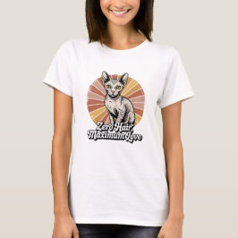 Noll Hår Maximal Kärlek Sphynx Retro T Shirt