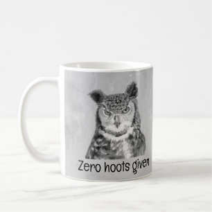 Noll Hoots som fått Sarkastisk Roligt Kaffemugg