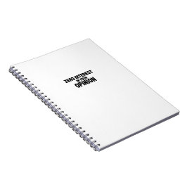 Noll Intresse För Din Åsikt Minimalist Anteckningsbok