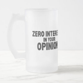 Noll intresse för din åsikt Minimalist Frostat Ölglas