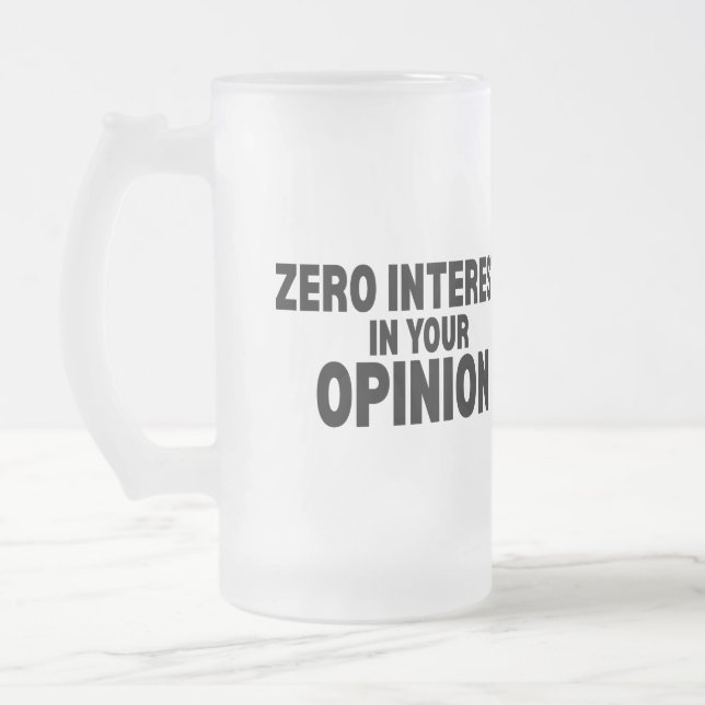 Noll intresse för din åsikt Minimalist Frostat Ölglas (Vänster)