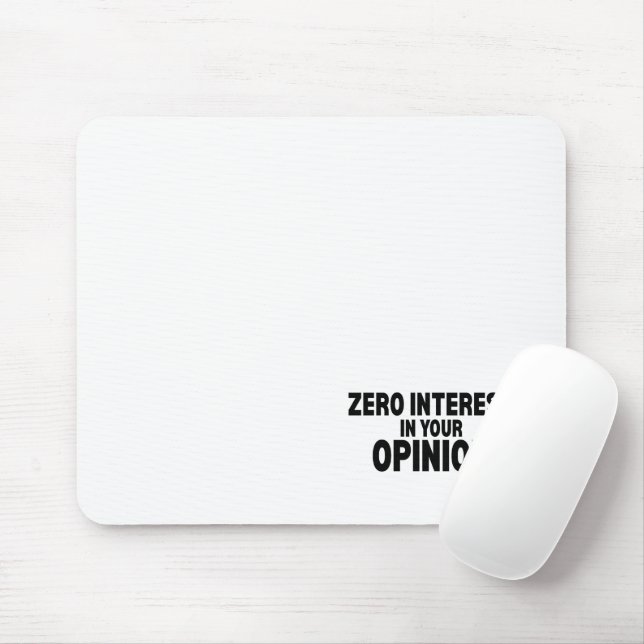 Noll Intresse För Din Åsikt Minimalist Musmatta (Med mus)