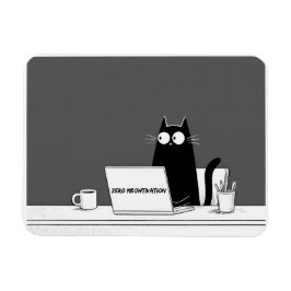 Noll Kattivation Katt – Rolig Lättjefull Arbetsrel Magnet