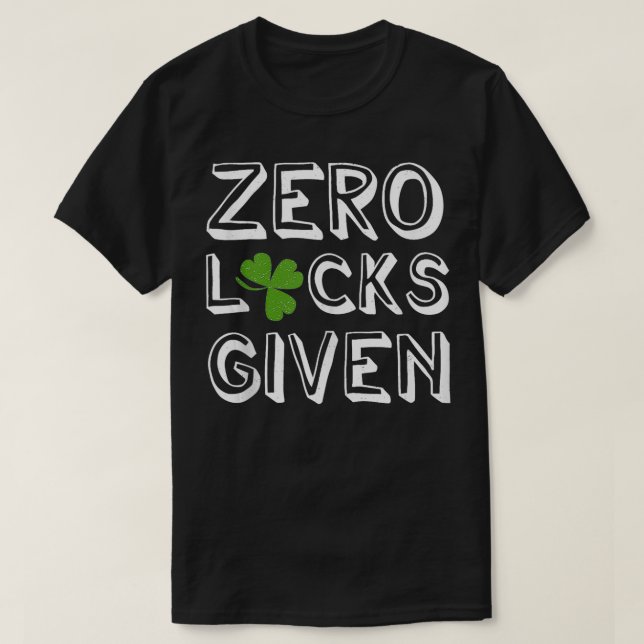 Noll Lucks med fyra kalvklöver, S T Shirt (Design framsida)