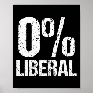 Noll Procent Liberal Rolig Politisk Parti 0% Anti Poster