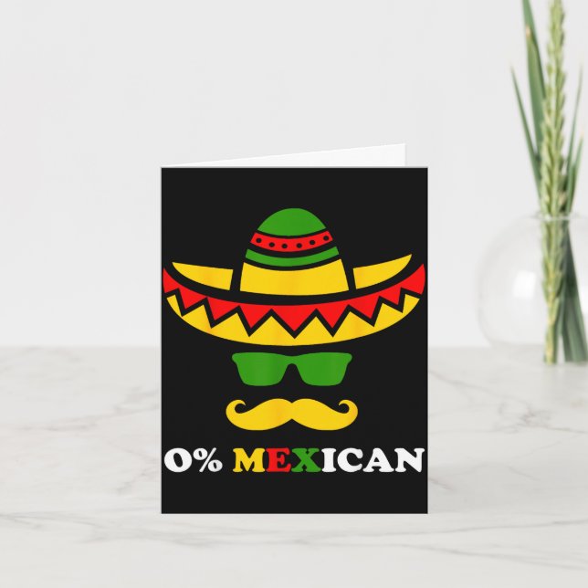 Noll procent mexikansk rolig cinco de mayo-fest kort (Framsida)