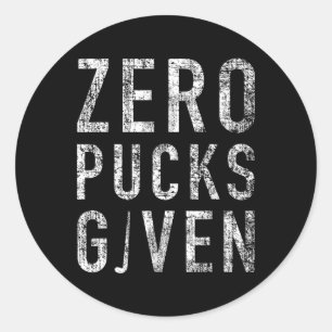 Noll Puckar Ges Roligt Opassande Ishockeyklubba Sk Runt Klistermärke