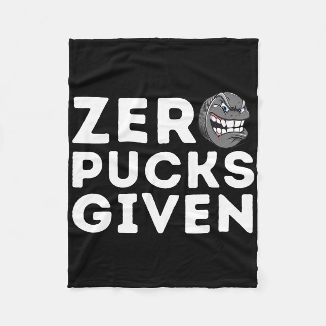 Noll Puckar Givna - Roligt Ishockeyspelarepresent  Fleecefilt (Framsidan)