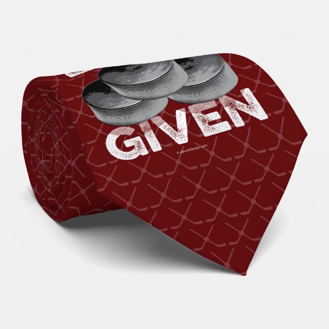 Noll Pucks given (Hockey) Neck Tie Slips (Rullad)